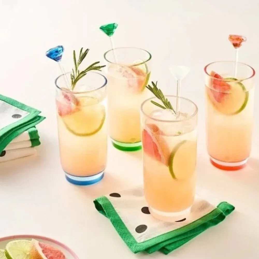 4pc Acrylic Gem Stir Sticks Green/Cream/Pink/Blue - kate spade new york x Target